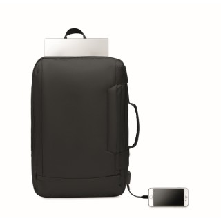 Mochila portátil con asa acolchada y bolsillo lateral